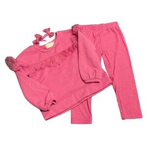 Toddler Girls Hot Pink Outfit by Btween - Size 2T